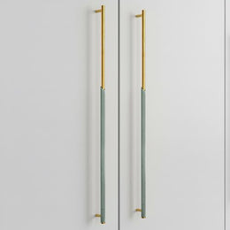 Plantex Stainless Steel & Aluminium Cabinet Handle/600mm Wardrobe Door Handle/Cupboard Pull-Push Handles for Home/Office - Pack of 2 (Green & Gold)