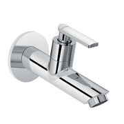 Plantex Pure Brass Bib Tap with Water Saving Aerator/Tap for Wash Basin with Brass Wall Flange and Teflon Tape/Wall Mount Bib Tap- 7 Year Warranty (BAL-502 -Chrome)