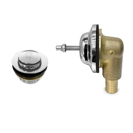 Plantex Pure Brass Bathtub Overflow with Chain Plug and Waste Coupling/Overflow Set/Durable and Stylish Design for Efficient Drainage and Easy Installation - (Chrome)