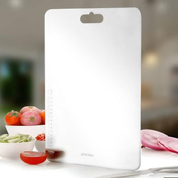 Plantex Stainless Steel Chopping Board for Kitchen Use/Rust-Proof Vegetable Cutting Board with Hygenic Surface (Chrome, Pack of 1, 31 x 20.5 cm)