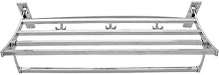 Planet Platinum Heavy Stainless Steel Square Folding Towel Rack/Bathroom Accessories (1.5 feet Long)