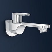 Plantex Pure Brass ORN-202 Tap for Bathroom with Water Saving Aerator/Bib Cock with Wall Flange and Teflon Tape-7 Year Warranty (Chrome)