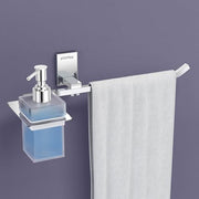 Plantex 304 Grade Stainless Steel Liquid Soap Dispenser/Shampoo Dispenser/Napkin Ring/Towel Holder for Bathroom/Bathroom Accessories - Crystal (1420-Chrome)