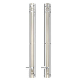 Plantex Heavy Duty 12-inch Joint-Less Tower Bolt for Wooden and PVC Doors for Home Main Door/Bathroom/Windows/Wardrobe - Pack of 2 (703, Silver-Chrome)