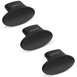 Plantex Knobs for Drawer/Small Drawer Knobs/Knobs for Cabinets/Pull-Push Knobs for Kitchen/Bedroom Drawer - Pack of 3 (Oval, Black)