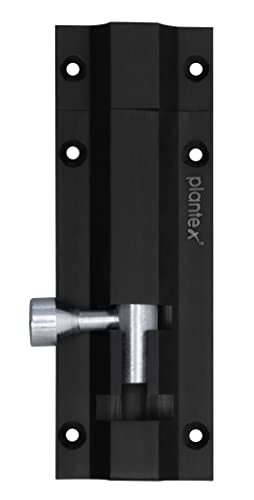 Plantex Stainless Steel 4 inch Tower Bolt/Tower Bolt for Home,Offices Doors and Windows/Tower Bolt for Main Door/Door Latch/Kundi/Chitakini/Door Latch for Windows (Black, Pack of 1)