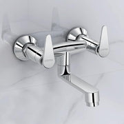 Plantex Pure Brass LEA-716 Non Telephonic Wall Mixer with Water Saving Faucet Nozzle/Mixer Tap for Bathroom with Brass Wall Flange-7 Year Warranty by Plantex (Mirror Chrome)