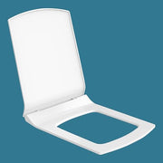 Plantex Polypropylene Toilet Seat/Western Toilet Seat/Soft Closing Commode Seat for Bathroom - Elongated Seat (Glossy White)