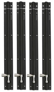 Plantex Stainless Steel Tower Bolt/Tower Bolt for Home,Offices Doors and Windows/Tower Bolt for Main Door/Door Latch/Kundi/Chitakini/Door Latch for Windows - Pack of 4 (Black Finish, 12 inch)