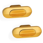 Plantex Knobs for Drawer/Drawer Knobs/Oval Knob for Cabinets/Drawer Handle/Pull-Push Knob for Kitchen/Bedroom Drawers - Pack of 2 (SH-432, Gold & Gold Matt)