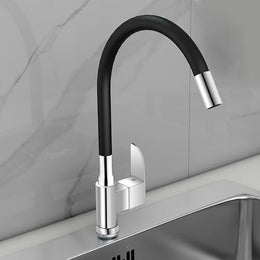 Plantex Pure Brass Flexible Tap for Kitchen Sink with Brass Wall Flange and Teflon Tape/360° Rotating Sink Tap for Kitchen Basin with Water Saving Aerator - (Epic, 6325)