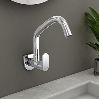 Plantex Kitchen Taps for Home Sink with Water Saving Nozzle for Kitchen Tap/High Arc 360° Swivel Spout for Sink Tap with Brass Wall Flange -7 Year Warranty by Plantex -(ORN-211-Chrome)