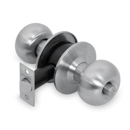 Plantex Bathroom Door Lock - Keyless Cylindrical Lock for Bathroom/Balcony/Tubular Door Knob/Handle (Without Key-Matt)
