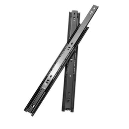 Plantex Drawer Channel/Regular Close Ball Bearing Slider Drawer Channel for Home, Kitchen & Wardrobe/Telescopic Channel for Drawer/for Wooden & Metals Drawers (14-Inch,Black) 1 Pair Set