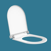 Plantex Polypropylene Toilet Seat/Western Toilet Seats For Bathroom/Soft Closing Toilet Seat/Seat For Commode - Round (Glossy White)
