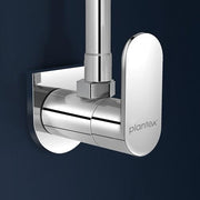 Plantex Pure Brass Angle Valve for Bathroom/Angle Cocke with Wall Flange and Teflon Tape -7 Year Warranty by Plantex -(ORN-205-Chrome)