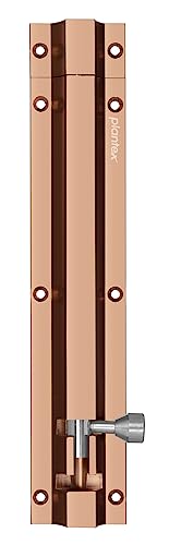 Plantex Stainless Steel Tower Bolt 8 inch/Tower Bolt for Home,Offices Doors and Windows/Tower Bolt for Main Door/Door Latch/Kundi/Chitakini/Door Latch for Windows (Rose Gold, Pack of 1)