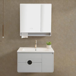 Plantex Vanity for Bathroom/Square Cabinet with Wash Basin and Mirror/Bathroom Organizer for Home - (NZBC-40)