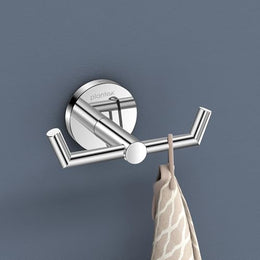 Plantex 304 Grade Stainless Steel Bathroom Hooks for Hanging Towel and Clothes in Bathroom/Washroom - Oreo (Chrome)
