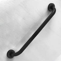 Plantex 24 Inch Stainless Steel Grab Bar for Toilet/Safety Support for Senior Citizens/Secure Bathroom Handrail/Bathroom Accessories (Black)