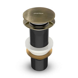 Plantex Pure Brass Waste Coupling for Wash Basin/5 inch Drain Out let System Full Thread Sink Waste Coupling - Pack of 1 (Matt Gold)