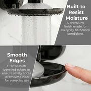 Plantex J4 Stainless Steel Liquid Soap Dispenser/Shampoo Dispenser for Wash Basin/Hand Wash Dispenser Wall Mounted/Bathroom Accessories (PVD Black Finish) Onix