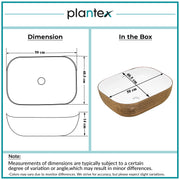 Plantex Ceramic Table Top Wash Basin/Basin for Bathroom/Washbasin/Bathroom Sink - Indo European Collection (19.7 x 15 x 5.5 Inch)