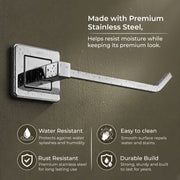 Plantex Stainless Steel Toilet Paper Roll Holder/Toilet Paper Holder/Tissue Paper Roll Holder for Bathroom Accessories (Chrome)