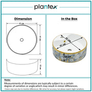 Plantex Table Top Wash Basin For Bathroom/Small Basin for Handwash/Countertop Washbasin - Indo-European Collection (16 x 16 x 6 Inch)