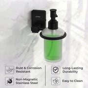 Plantex 304 Garde Stainless Steel Liquid Soap Dispenser/Shampoo Dispenser/Hand Wash Dispenser/Bathroom Accessories - Darcy (Black)