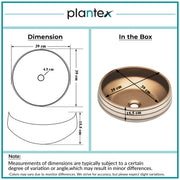 Plantex Round Wash Basin for Bathroom/Ceramic Tabletop Washbasin/Basin for Bathroom Indo-European Collection (16 x 16 x 7 Inch)