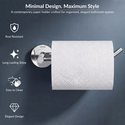 Plantex Stainless Steel Toilet Paper Roll Holder/Toilet Paper Holder/Toilet Roll Holder for Bathroom Accessories - Pack of 2 (Chrome)