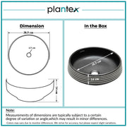 Plantex Ceramic Table Top Washbasin/Designer Round Wash Basin/Countertop Bathroom Basin/Sink for Bathroom(15 x 15 x 5.5 Inch)
