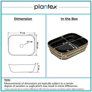 Plantex Designer Ceramic Basin/Table Top Wash Basin for Bathroom/Countertop Vessel Sink Basin for Home/Office/Restaurant (Black Art, 20 x 15 x 6 Inch)