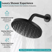 Plantex ABS Round Head Shower/10 Inch Overhead Rain Shower for Bathroom/Shower for Home/Hotel/Adjustable Shower Head for Bathroom - Pack of 1 (Black, D609)