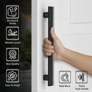 Plantex 12 Inch Main Door Handle/Aluminium Handle for Door/Black Pull-Push Handle for Home/Office/3 Years Warranty Pack of 1 (APS-612, Black)