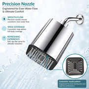 Plantex ABS Square Head Shower/4 Inch Overhead Rain Shower for Home/Hotel/Adjustable Shower Head for Bathroom - Pack of 1 (Chrome, 9012)