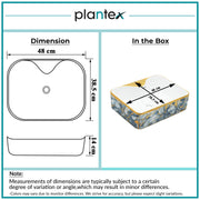 Plantex Ceramic TableTop Wash Basin/Countertop Basin for Bathroom/Small Washbasin/Bathroom Sink (19 x 15 x 5.5 Inch)