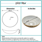 Plantex Table Top Wash Basin For Bathroom/Designer Ceramic Basin/Countertop Vessel Sink Basin - Indo-European Collection (NC-664, 16 x 16 x 5 Inch)