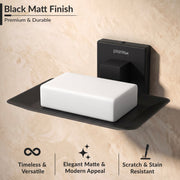 Plantex Soap Holder for Bathroom/Stainless Steel Soap Stand/Soap Case/Soap Dish/Bathroom Accessories - Aqua (Black)