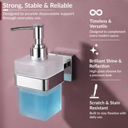 Plantex Heavy-Duty Stainless Steel Liquid Soap Dispenser/Hand Wash Dispenser/Shampoo Dispenser/Bathroom Accessories -Aqua (Chrome)