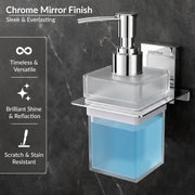 Plantex Liquid Soap Dispenser for Bathroom/304 Grade Stainless Steel Shampoo Dispenser/Handwash Dispenser/Bathroom Accessories - (Chrome)