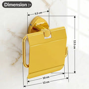 Plantex J4 Stainless Steel Toilet Paper Holder for Bathroom/Tissue Holder for Washroom/Toilet roll Holder for Wall Mounted/Bathroom Accessories (PVD Gold Finish) Angel