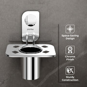 Plantex Stainless Steel Tooth Brush Holder/Tumbler Holder/Bathroom Accessories - (Dream - Chrome)