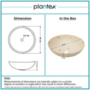 Plantex Wash Basin/Ceramic Table Top Wash Basin/Designer Countertop Basin for Bathroom/Restaurants/Hotel (Khakhi - 16 x 16 x 5 Inch)