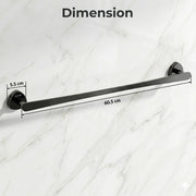Plantex J4 Stainless Steel 24 Inch Single Towel Rod for Bathroom/Towel Holder in Bathroom/Towel Holder/Bathroom Accessories (PVD Black Finish) Angel