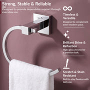 Plantex Aqua Heavy-Duty Stainless Steel Napkin Ring/Towel Ring/Napkin Holder/Towel Hanger/Bathroom Accessories (Chrome) - Pack of 1