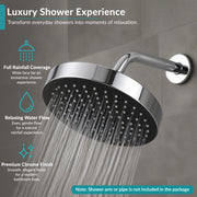Plantex ABS 12 Inch Round Head Shower/Overhead Rain Shower/Shower for Home/Hotel/Adjustable Shower Head for Bathroom - Pack of 1 (Chrome, D615)