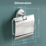 Plantex J4 Stainless Steel Toilet Paper Holder for Bathroom/Tissue Holder for Washroom/Toilet roll Holder for Wall Mounted/Bathroom Accessories (Chrome Finish) Angel