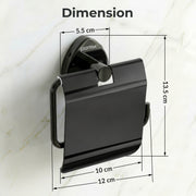 Plantex J4 Stainless Steel Toilet Paper Holder for Bathroom/Tissue Holder for Washroom/Toilet roll Holder for Wall Mounted/Bathroom Accessories (PVD Black Finish) Angel